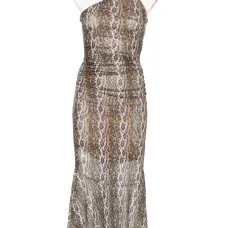 Платье на одно плечо с драпировкой