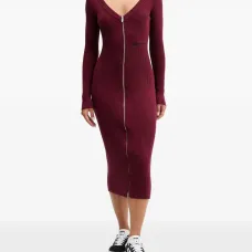 Трикотажное миди-платье на молнии Трикотажное миди-платье на молнии