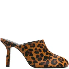 Мюли на каблуке с анималистичным принтом Мюли на каблуке с анималистичным принтом