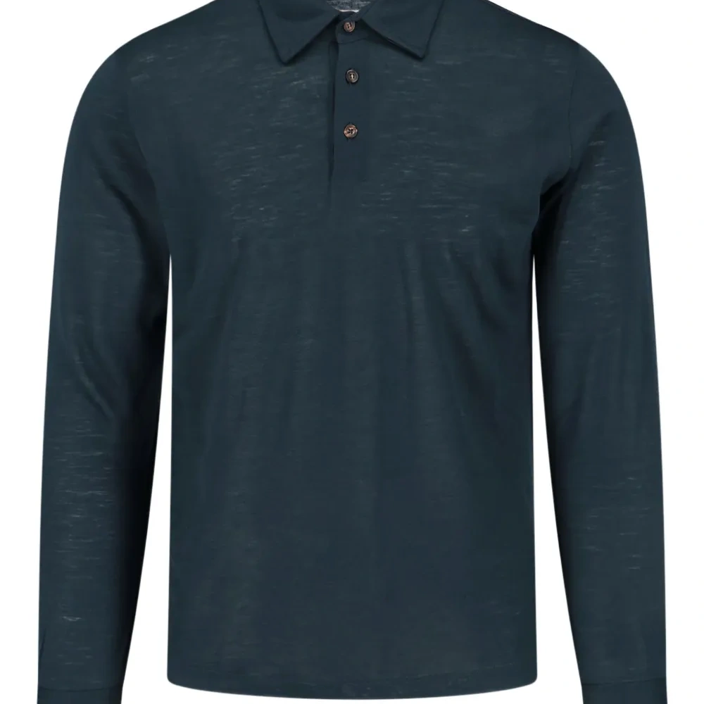 Поло из чистой шерсти с пуговицами