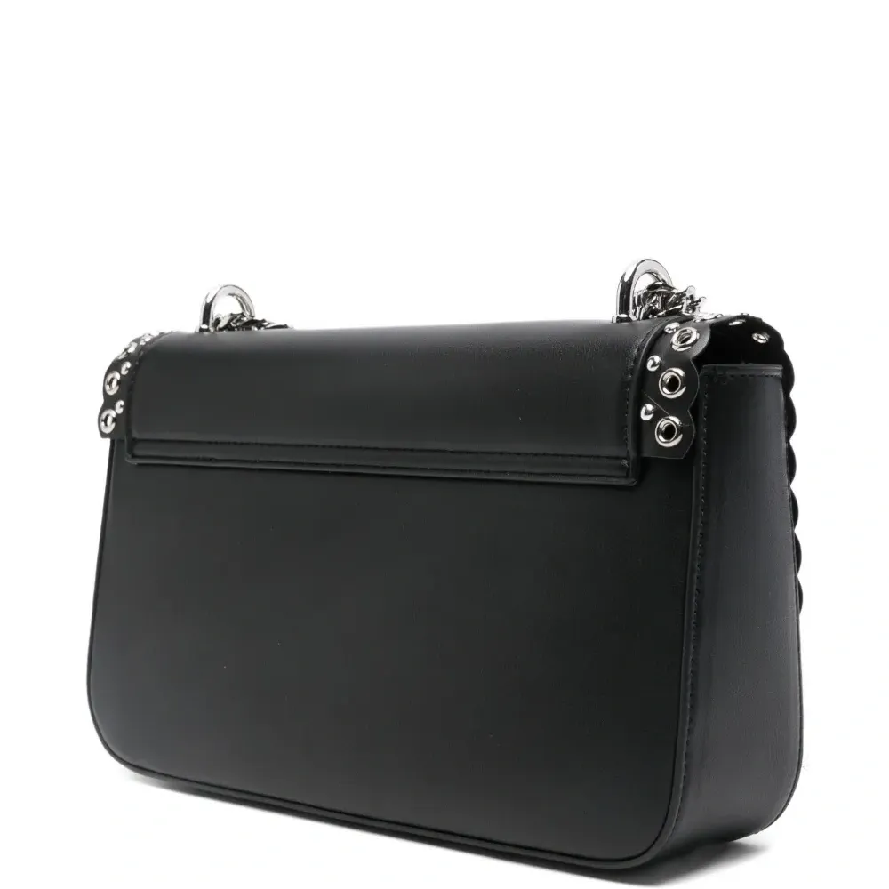 Сумка-сэтчел с люверсами и ремнём-цепочкой