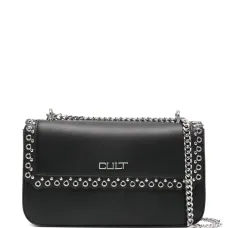 Сумка-сэтчел с люверсами и ремнём-цепочкой