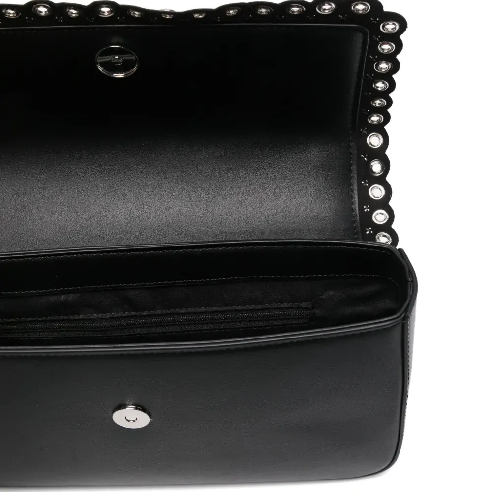 Сумка-сэтчел с люверсами и ремнём-цепочкой