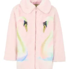 Пальто с мотивом лебедя