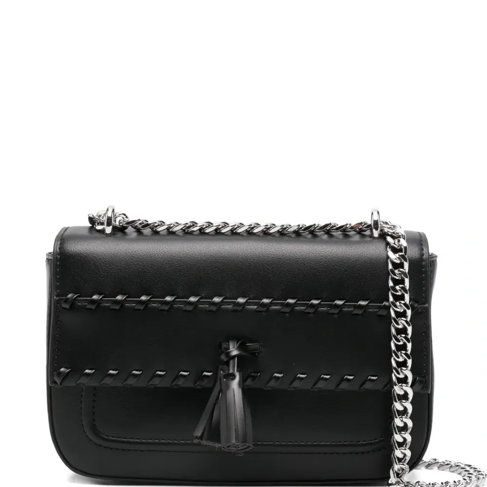 Сумка-сэтчел с кисточкой и цепочным ремнем