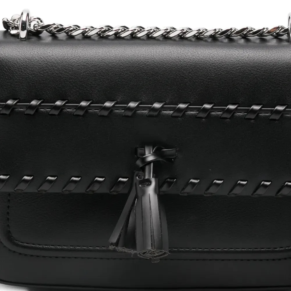 Сумка-сэтчел с кисточкой и цепочным ремнем