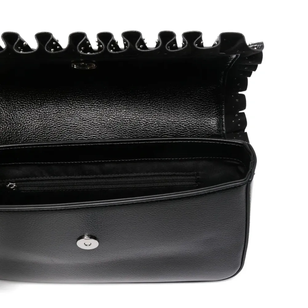 Сумка-сэтчел с оборками и заклёпками