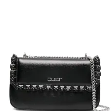 Сумка-сэтчел с оборками и заклёпками