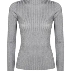 Рифлёный свитер из люрекса