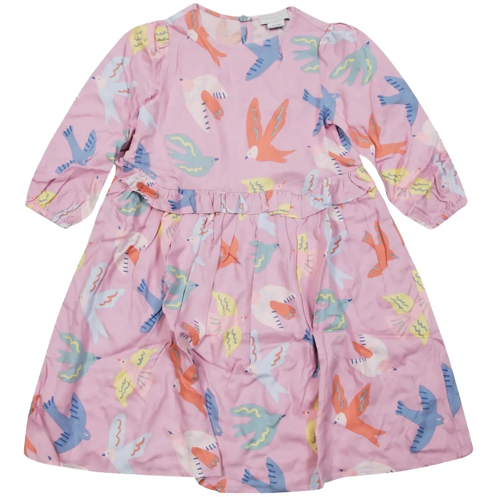 Платье с оборками и принтом