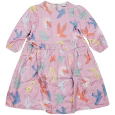 Платье с оборками и принтом