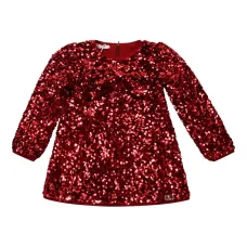 Платье с длинными рукавами и пайетками