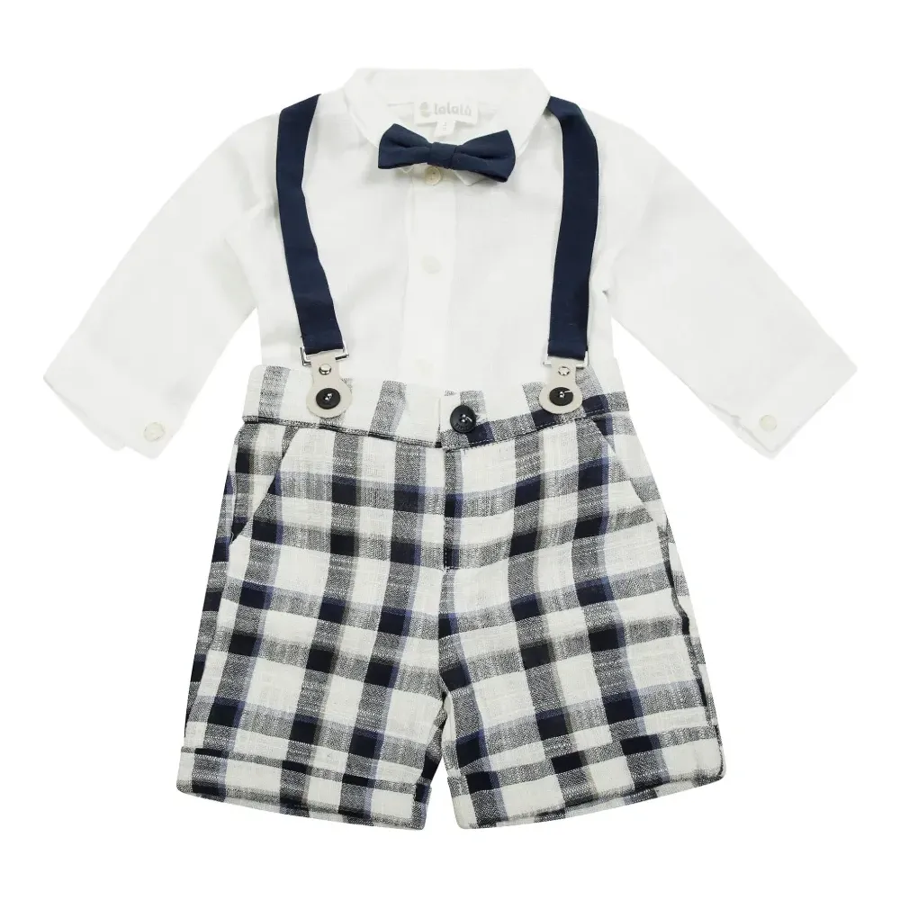 Клетчатый комплект из топа и шортов Клетчатый комплект из топа и шортов