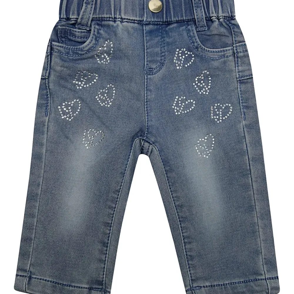 Брюки с вышивкой в виде сердца