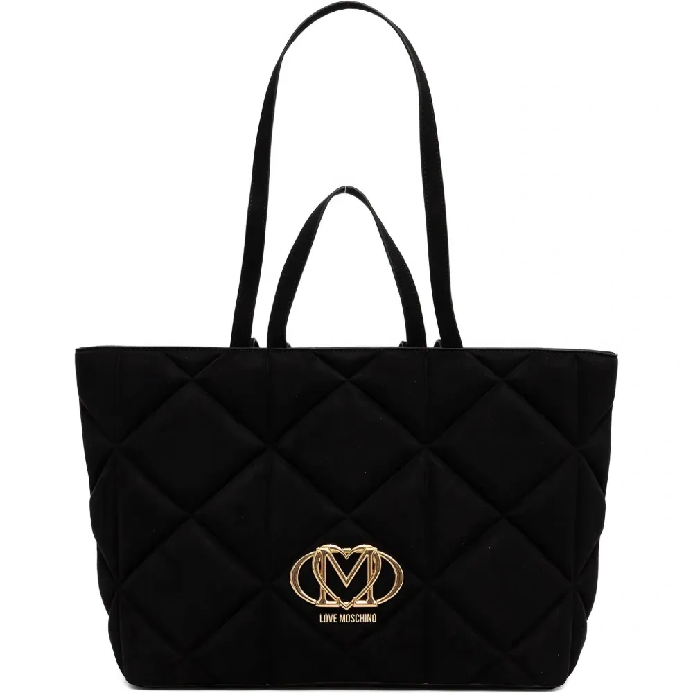 Стеганая сумка-тоут с логотипом