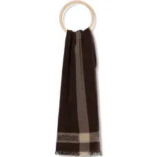 Полосатый шарф с бахромой