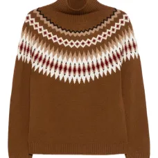 Свитер Fair Isle с высоким воротником и узором
