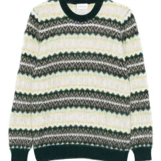 Полосатый свитер с круглым вырезом