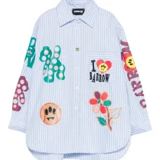 Рубашка в полоску с графическим принтом Рубашка в полоску с графическим принтом