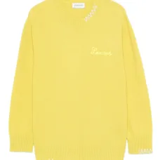 Вышитый свитер с круглым вырезом