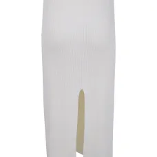 Юбка с разрезом и рубчатой вязкой