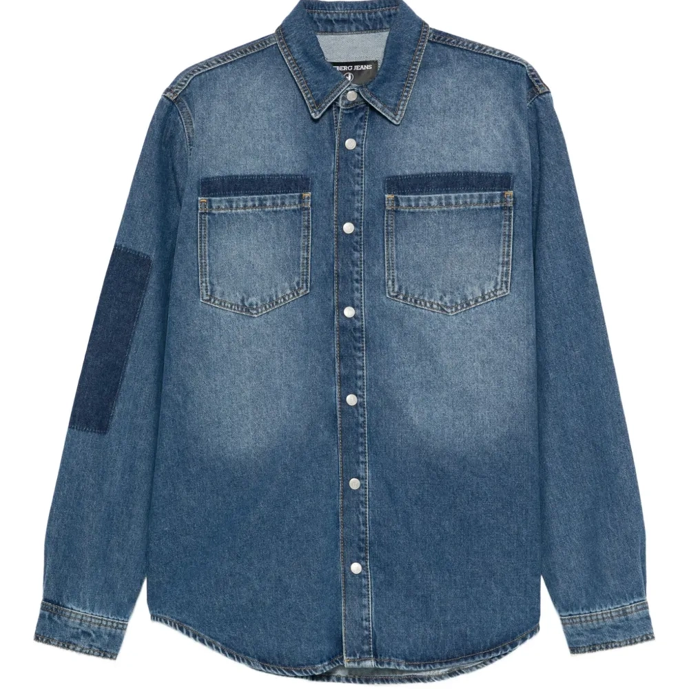 Джинсовая рубашка с нашивкой-логотипом