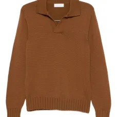 Шерстяной свитер с воротником поло