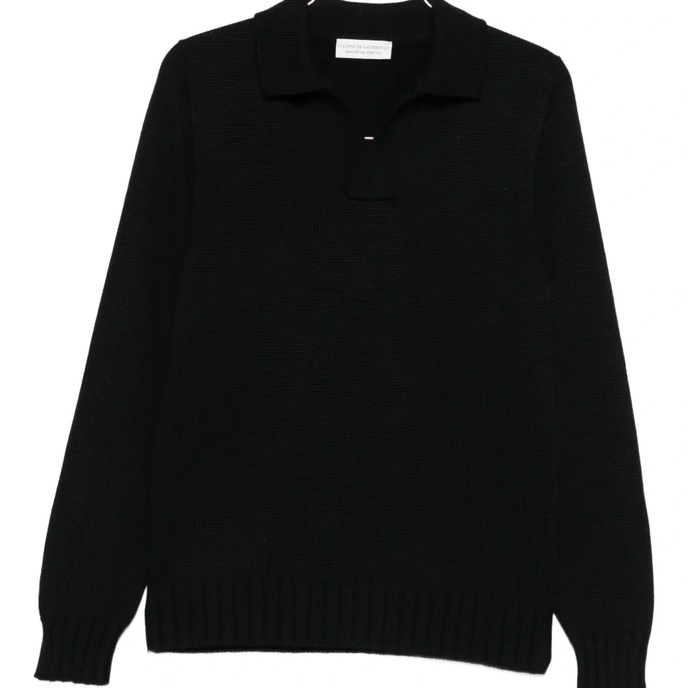 Свитер с воротником поло