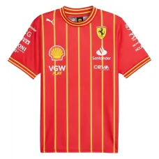 Командная футболка Ferrari в полоску