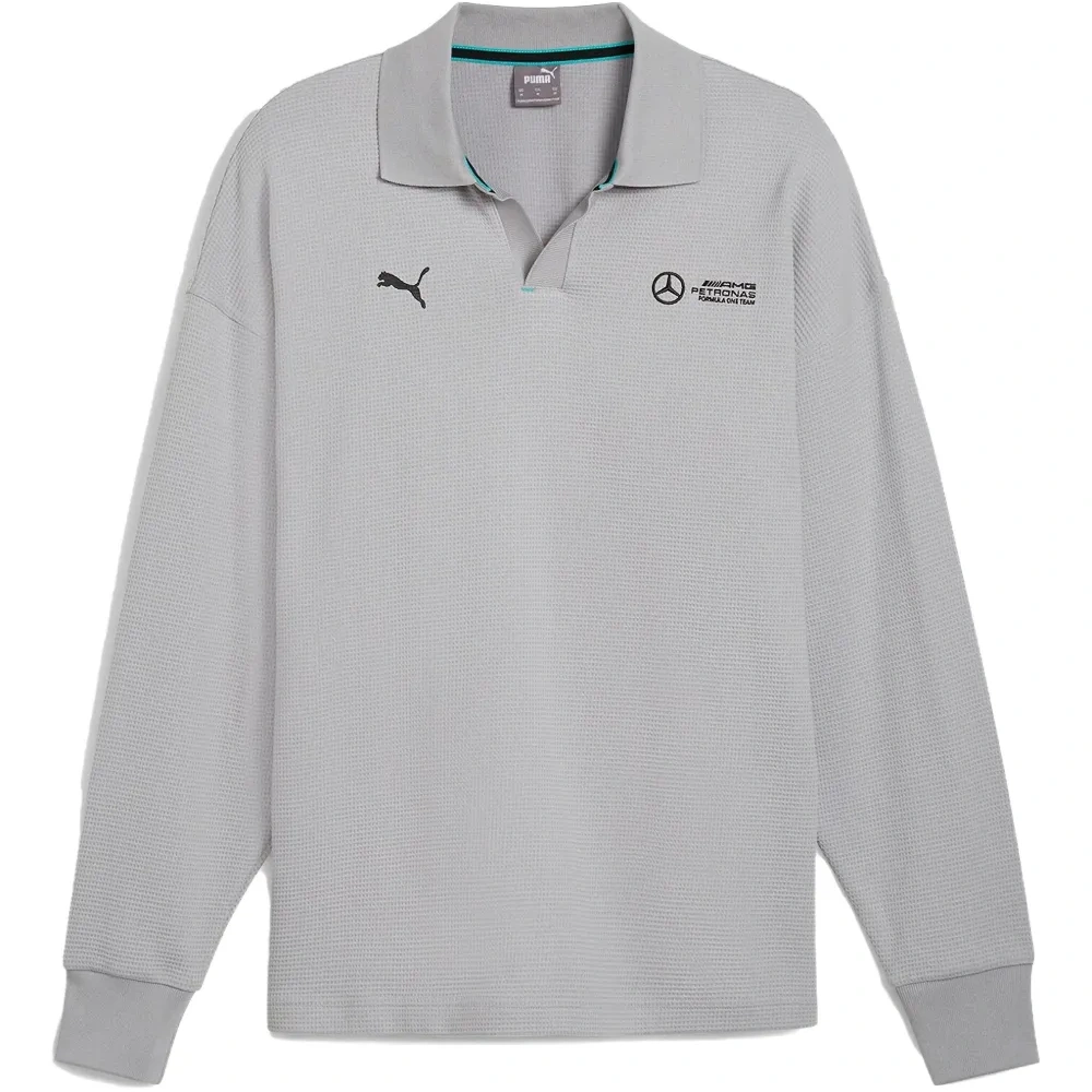 Поло с вышитым логотипом команды Mercedes AMG Petronas F1 Team