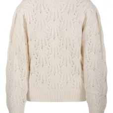 Ажурный свитер с объемными рукавами