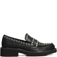 Лоферы с украшением в виде люверсов