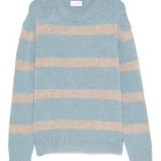 Полосатый свитер с круглым вырезом