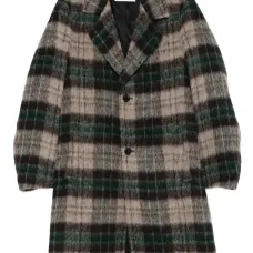 Клетчатое пальто Soleno на пуговицах