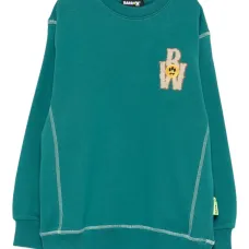 Свитшот с принтом в виде мишки и круглым вырезом