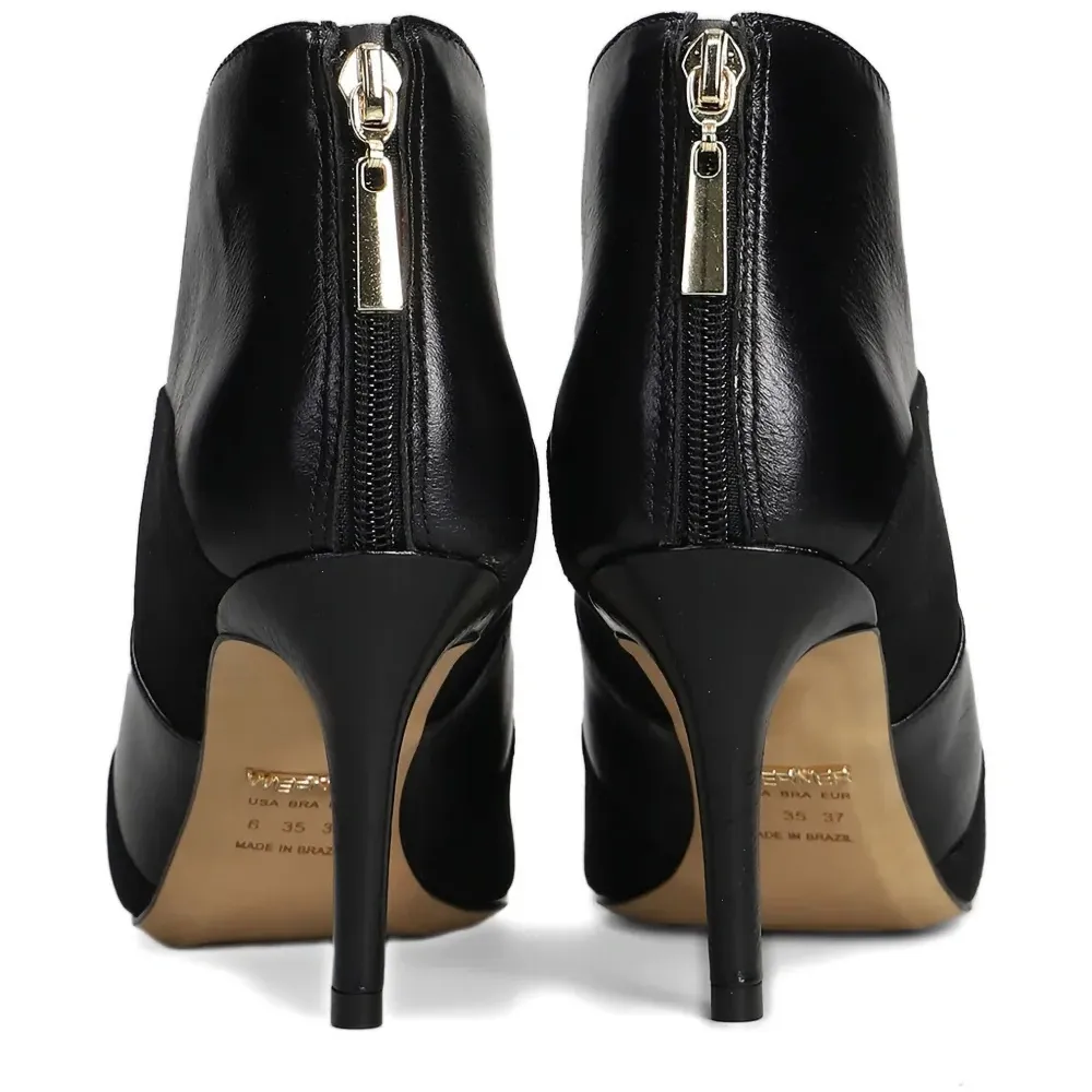 Ботинки на каблуке 80 мм с вставками