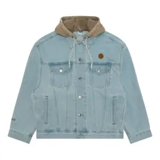 Джинсовая куртка с капюшоном