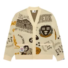 Кардиган с графическим принтом на пуговицах