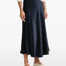 Атласная юбка миди