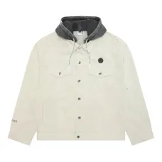 Куртка на пуговицах с капюшоном