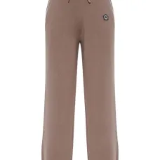 Брюки с кулиской и нашивкой-логотипом Брюки с кулиской и нашивкой-логотипом