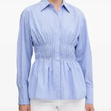 Полосатая присборенная рубашка Blythe