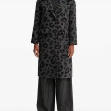 Пальто с леопардовым принтом