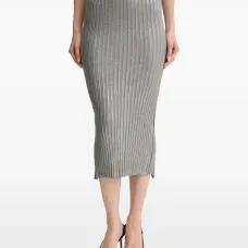 Юбка миди в рубчик