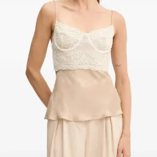 Топ с кружевными вставками