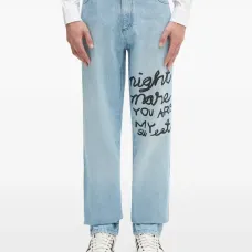 Джинсы с принтом Джинсы с принтом