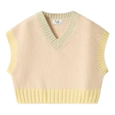 Топ в рубчик с V-образным вырезом