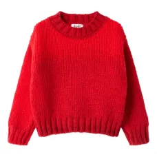 Трикотажный свитер с круглым вырезом