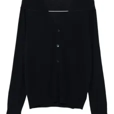 Кардиган из шерсти с V-образным вырезом