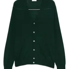 Кардиган из тонкого трикотажа с V-образным вырезом